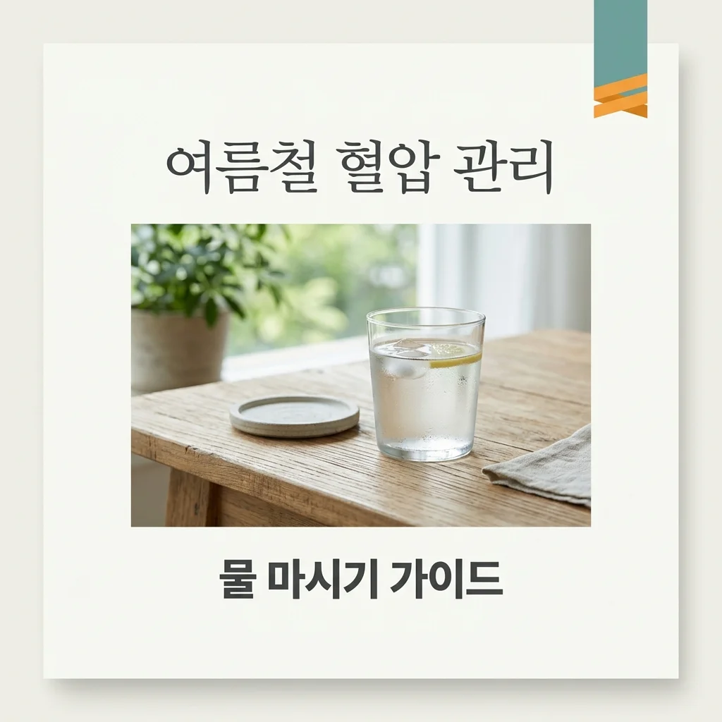 고혈압 여름철 관리, 수분 부족 막는 물 마시기 핵심 가이드