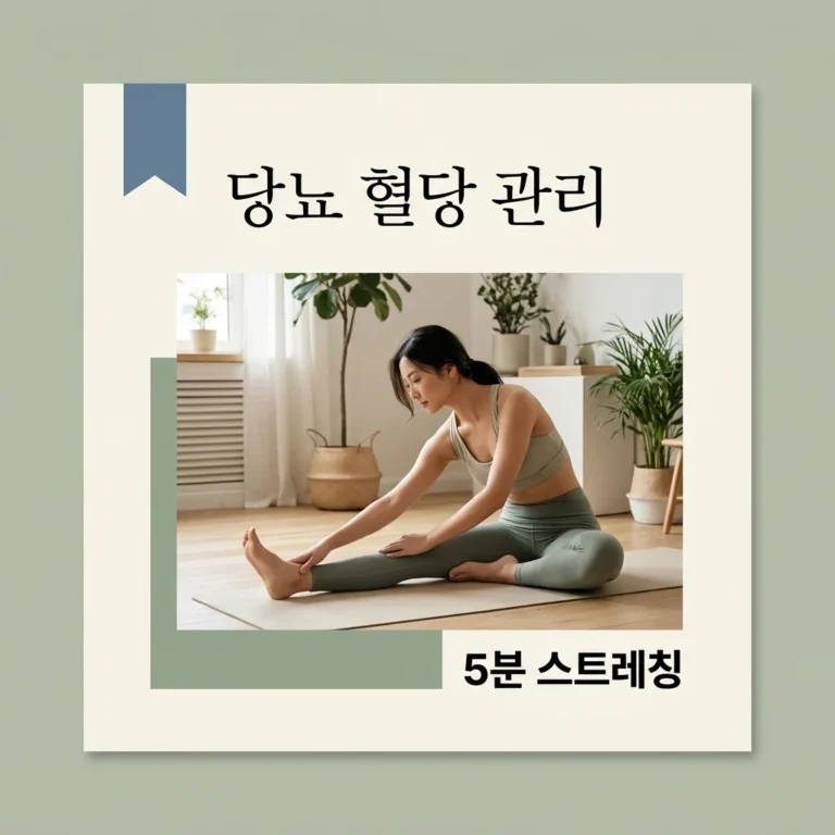 당뇨 정상수치 확인하고 공복혈당 낮추는 5분 스트레칭 루틴