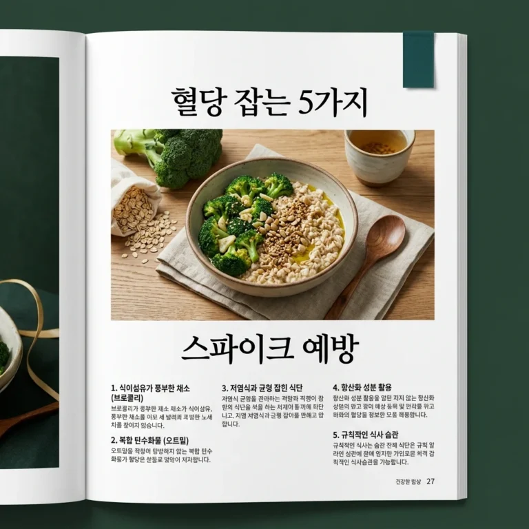 당뇨 좋은 음식 5가지로 혈당 스파이크 확실히 잡는 법