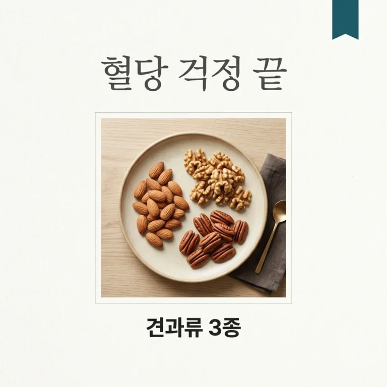 당뇨 간식 추천: 혈당 안 오르는 견과류 3종 완벽 가이드