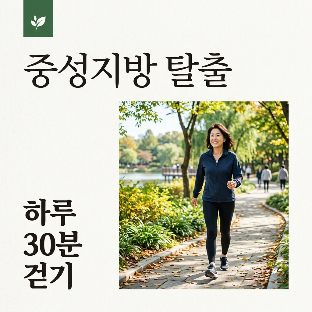 고지혈증 운동 하루 30분 걷기로 중성지방 빼는 법