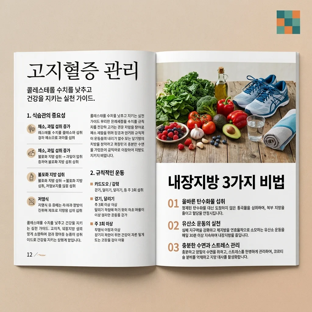 고지혈증 체중 감량, 내장지방 빼는 3가지 핵심 비법
