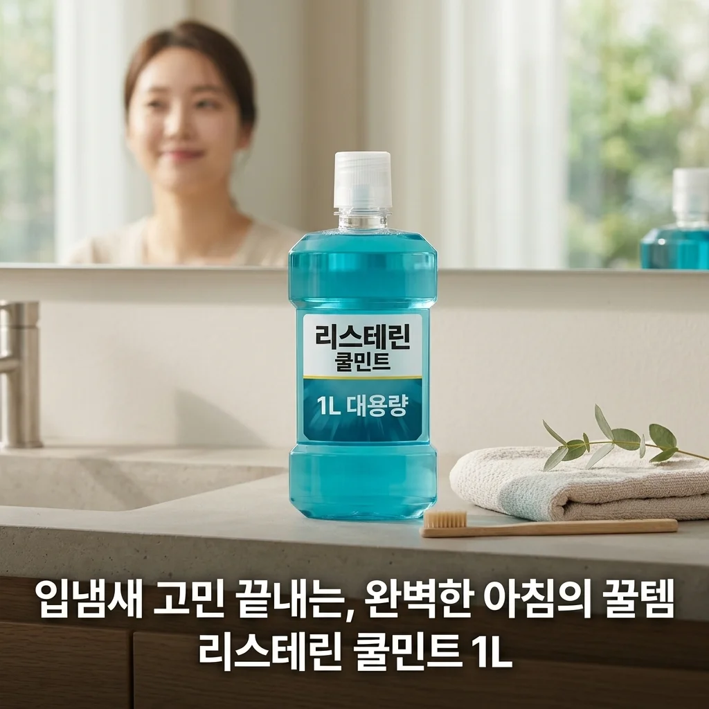 리스테린 쿨민트 1L 대용량, 입냄새 고민 끝내는 꿀템