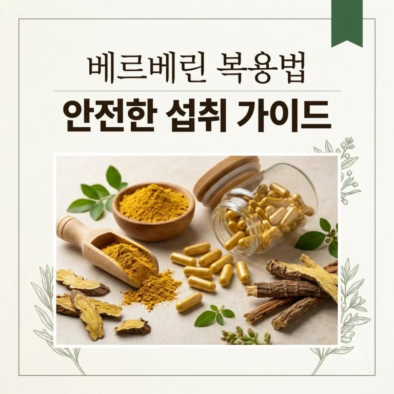 베르베린 복용법, 부작용 없이 안전하게 먹는 핵심 가이드