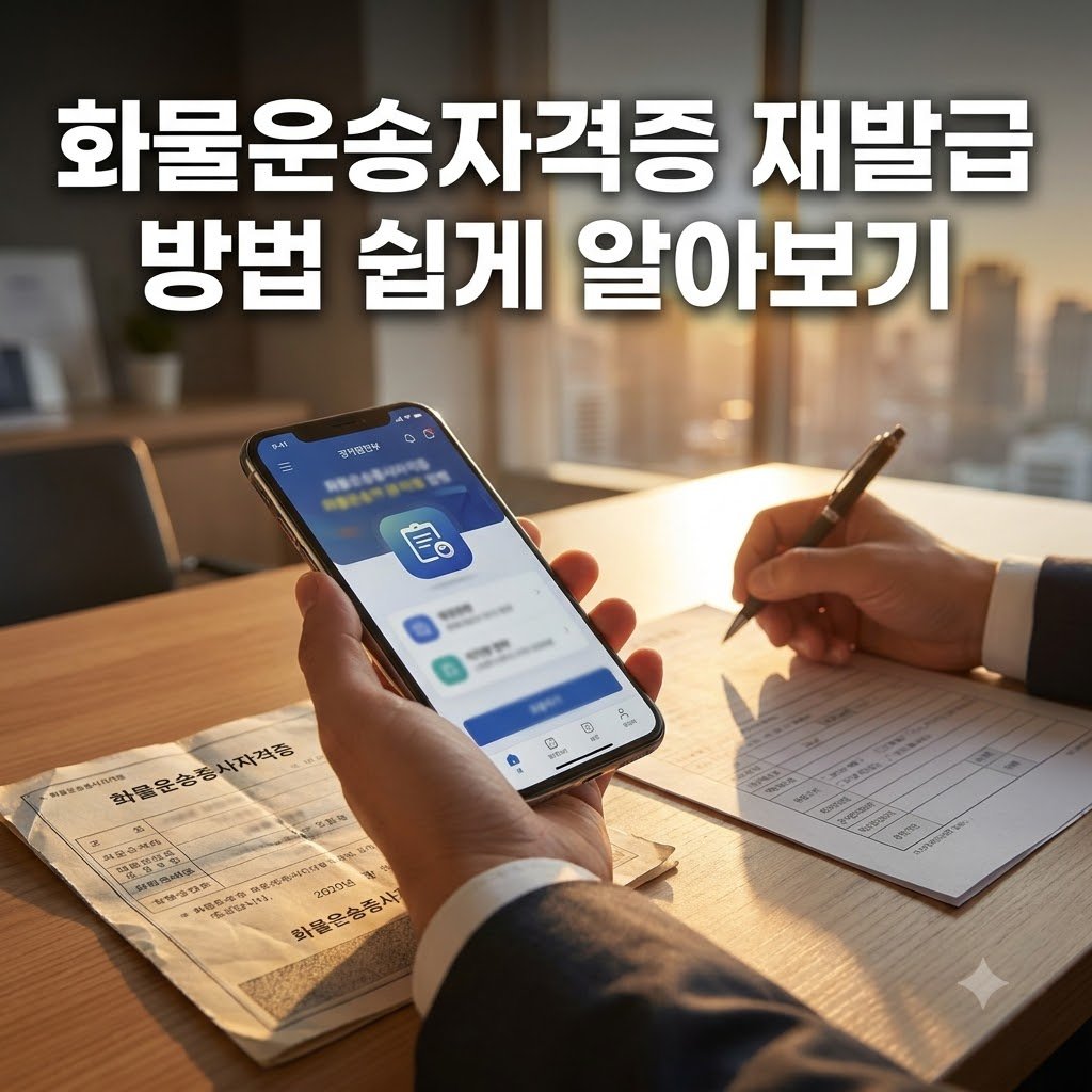 화물운송자격증 분실 재발급 신청 절차와 정부24 모바일 발급 방법 꿀팁 공유해요